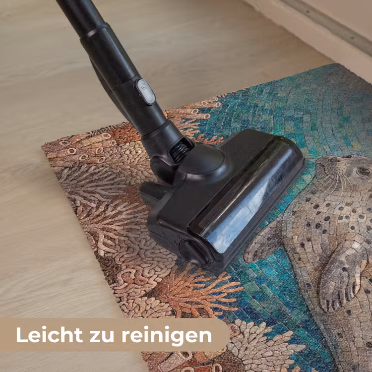 Zeehond - Mozaïek - Onderwater - Dieren - Blauw Deurmat klein -reinigen_DE