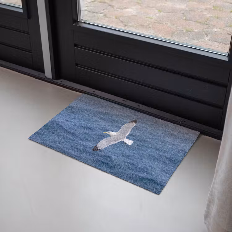 Zeemeeuw - Oceaan - Blauw Deurmat klein -sfeer2