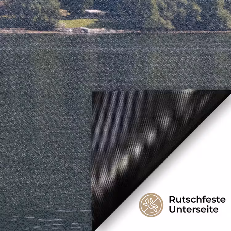 Fußmatte - Segelboot – Wasser – Berge – Natur – Grün - Zeilboot - Water - Bergen - Natuur - Groen Deurmat klein