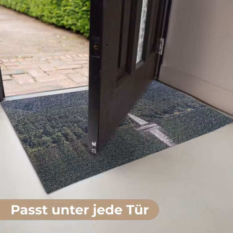 Fußmatte - Segelboot – Wasser – Berge – Natur – Grün - Zeilboot - Water - Bergen - Natuur - Groen Deurmat klein
