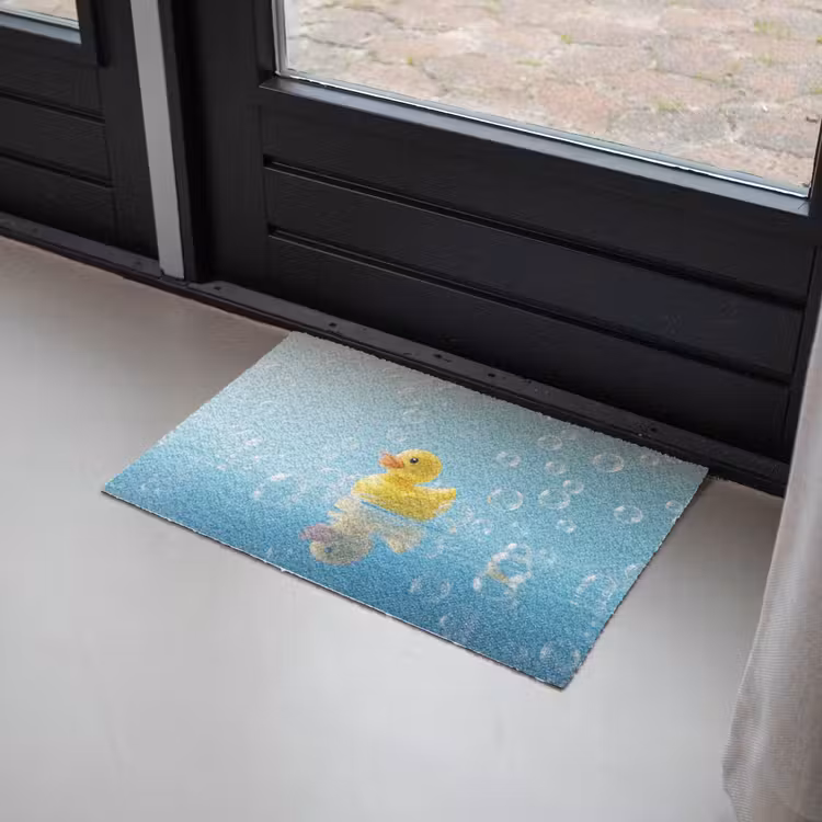 Bubbels - Badeend - Geel Deurmat klein -sfeer2