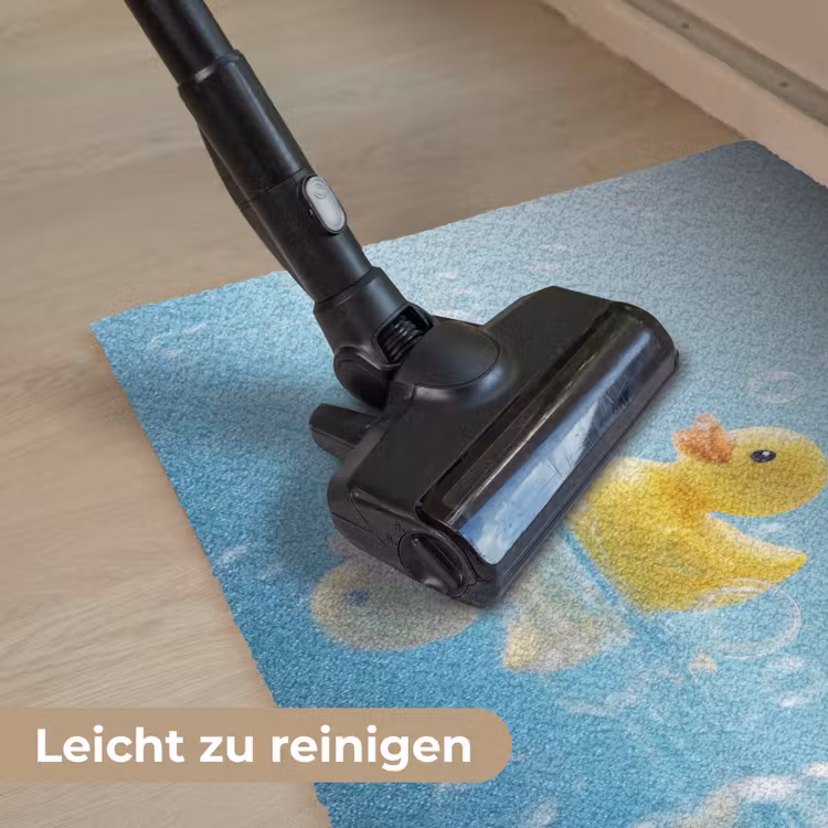 Bubbels - Badeend - Geel Deurmat klein -reinigen_DE
