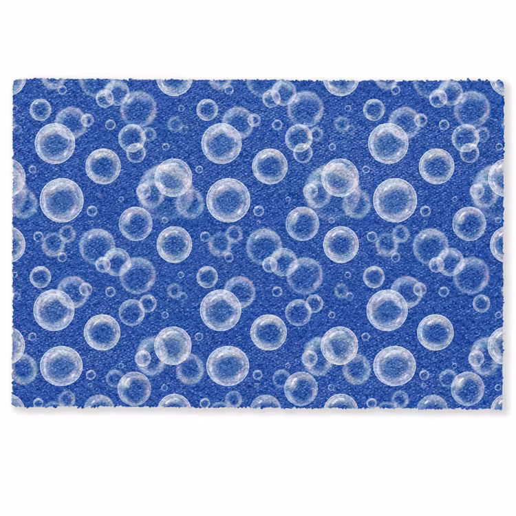 Bubbels - Patroon - Blauw Deurmat klein -zkaufland3d