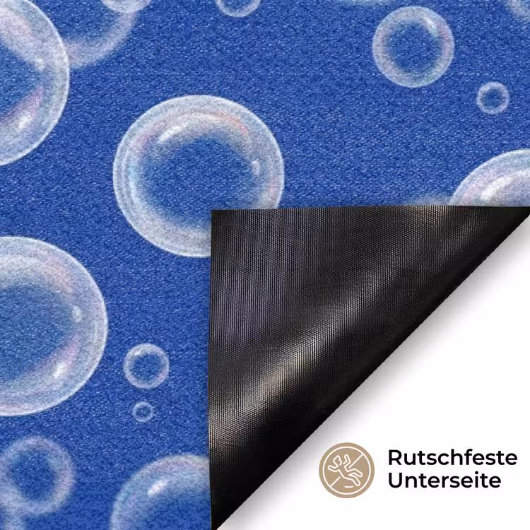 Bubbels - Patroon - Blauw Deurmat klein -antislip_DE