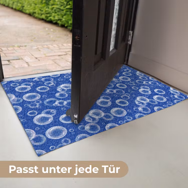 Bubbels - Patroon - Blauw Deurmat klein -USP_DE