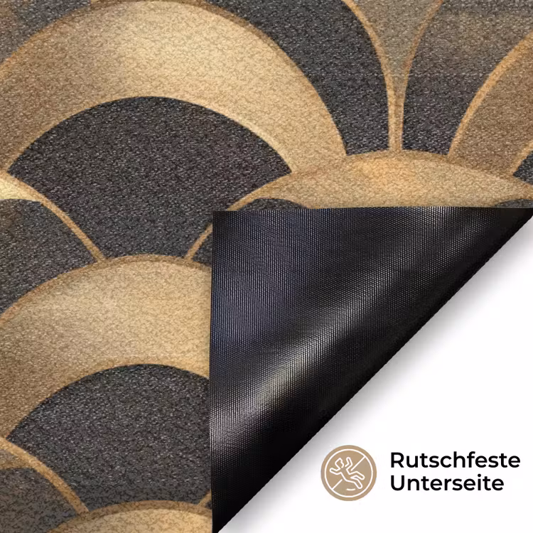 Schubben - Structuur - Goud Deurmat klein 898 -antislip_DE