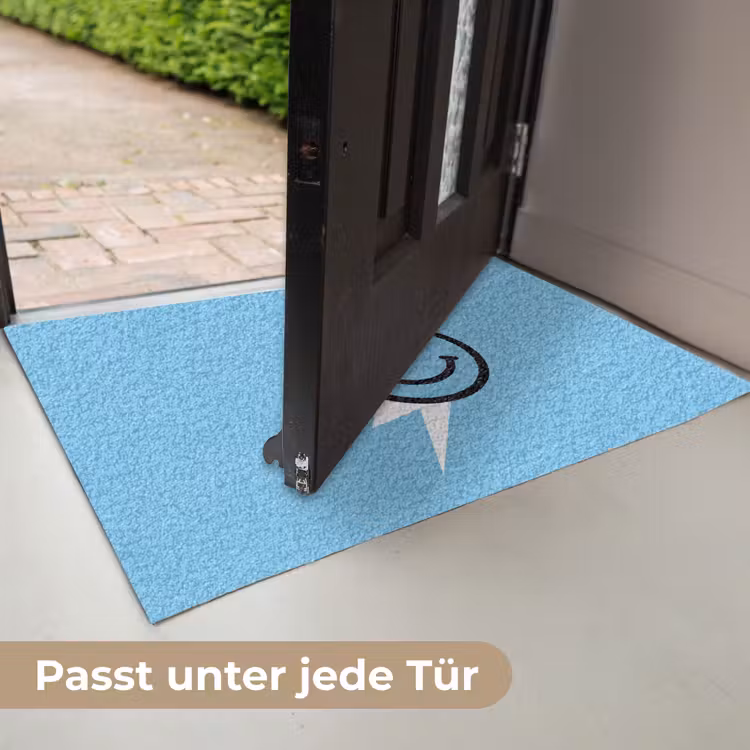 Smiley - Blauw - Bliksem Deurmat klein -USP_DE