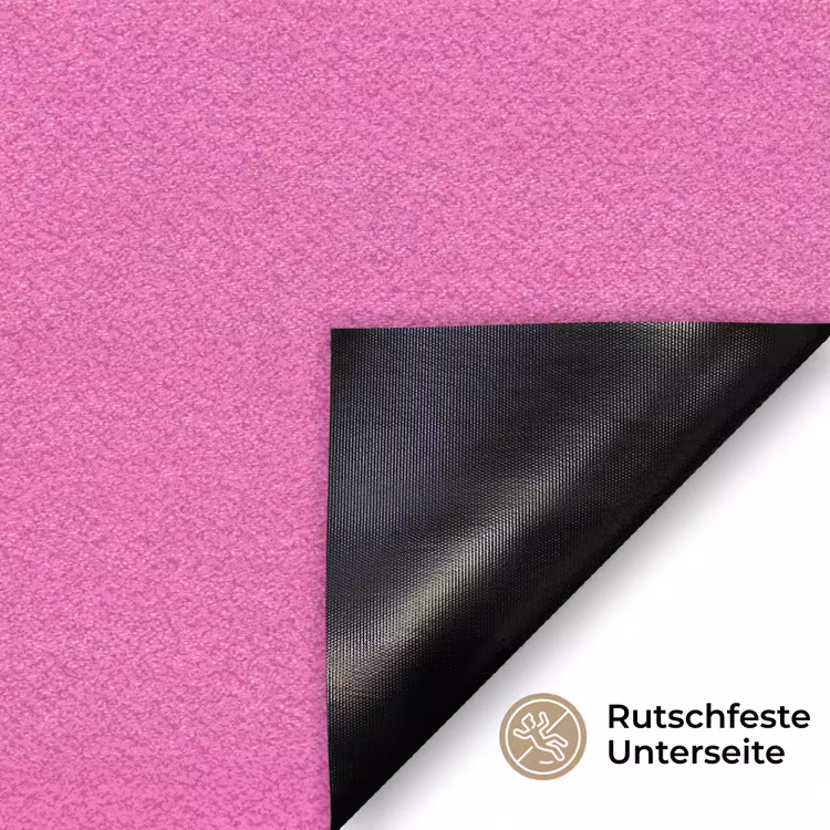 Smiley - Vrolijk - Roze Deurmat klein -antislip_DE