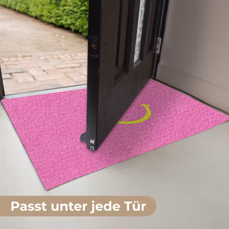 Smiley - Vrolijk - Roze Deurmat klein -USP_DE