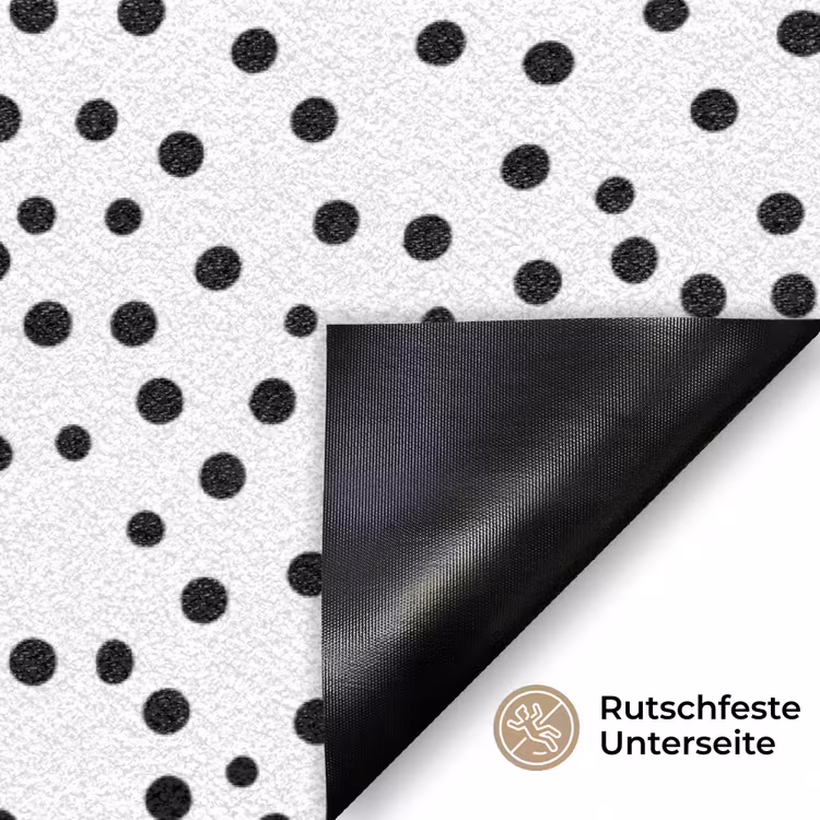 Smiley - Roze - Stippen Deurmat klein -antislip_DE