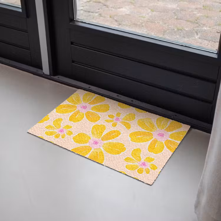 Zomers - Bloemen - Geel Deurmat klein 898 -sfeer2