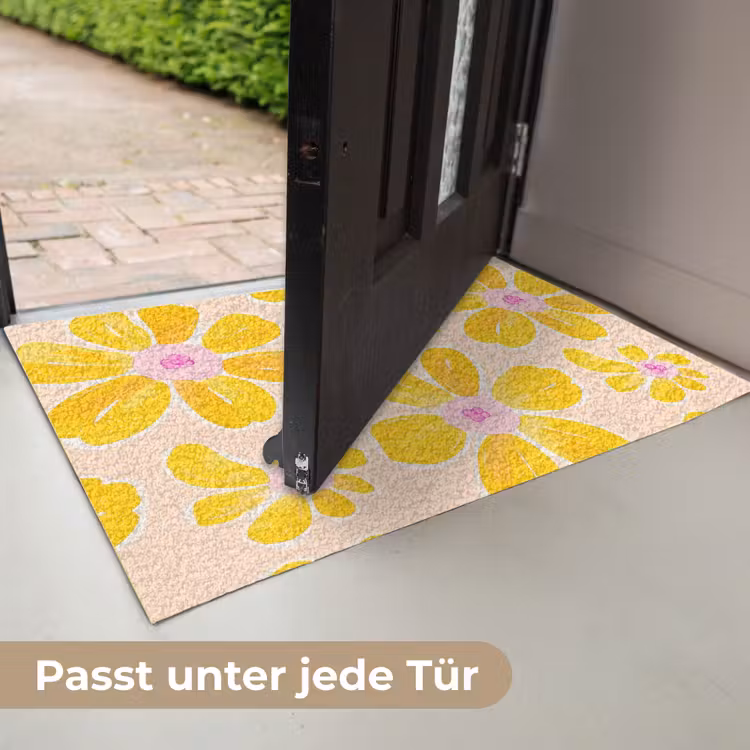 Zomers - Bloemen - Geel Deurmat klein 898 -USP_DE