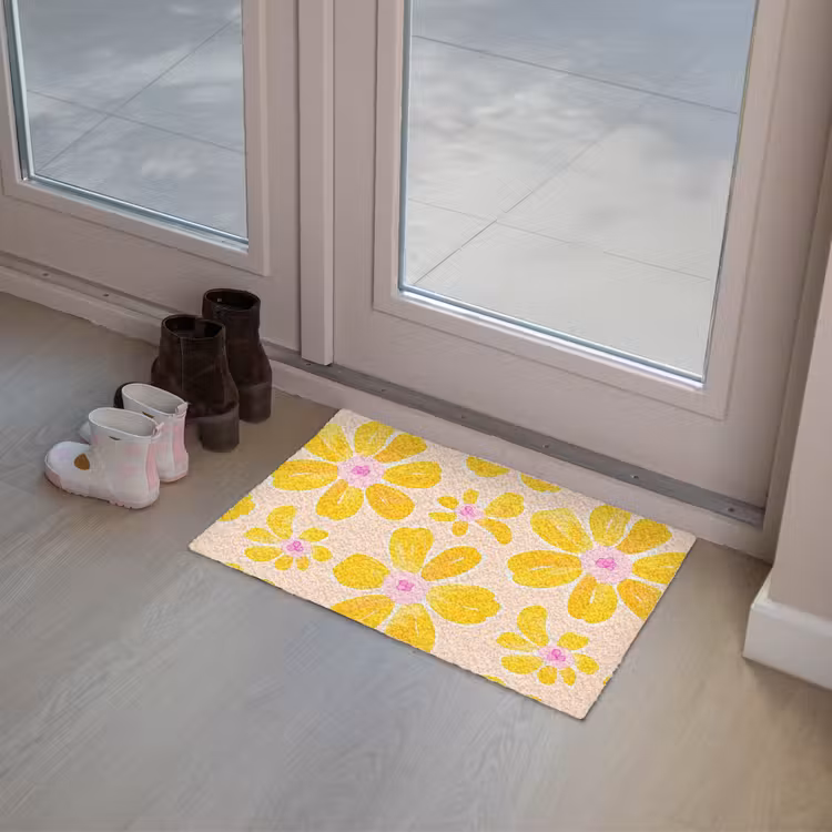 Zomers - Bloemen - Geel Deurmat klein 898 -sfeer3
