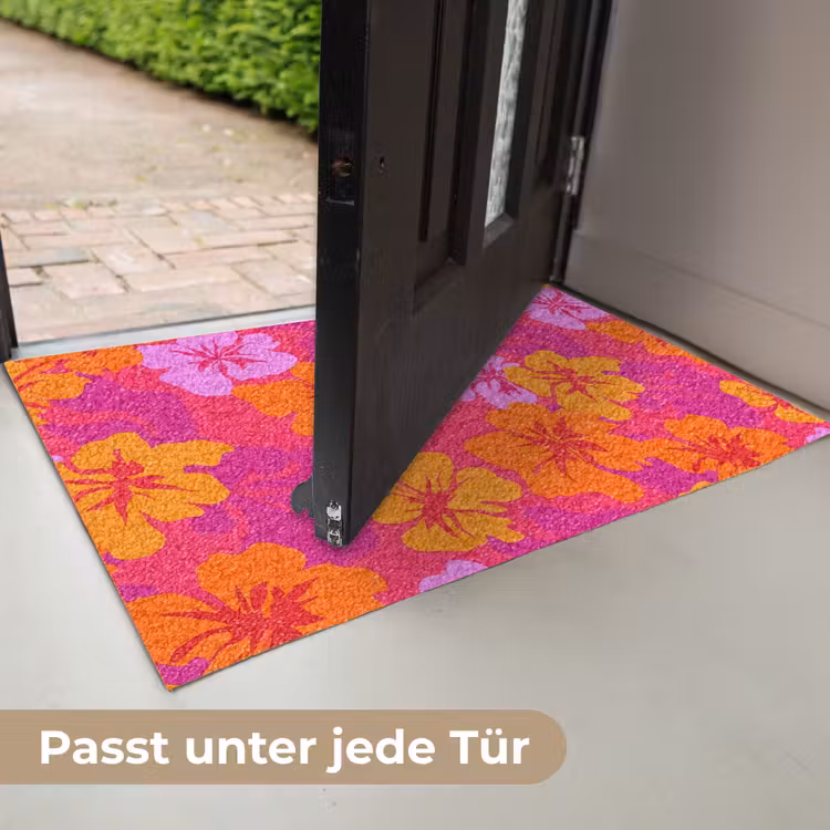 Zomers - Hibiscus - Kleurrijk Deurmat klein 898 -USP_DE