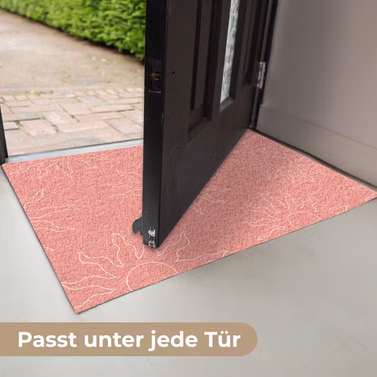Zonnen - Print - Roze - Wit - Zomer Deurmat klein -USP_DE