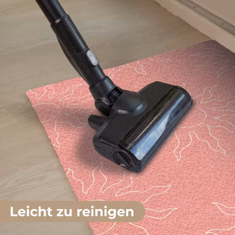 Zonnen - Print - Roze - Wit - Zomer Deurmat klein -reinigen_DE