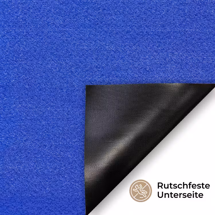 Zon - Gezicht - Penseelstructuur - Blauw Deurmat klein -antislip_DE