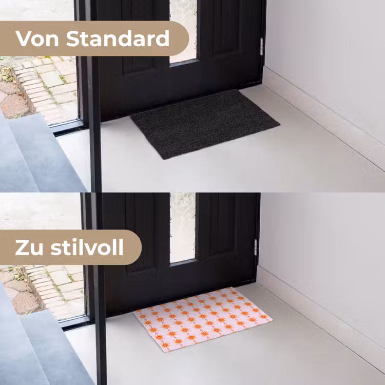 Zon - Motief - Roze Deurmat klein 898 -voor-na_DE