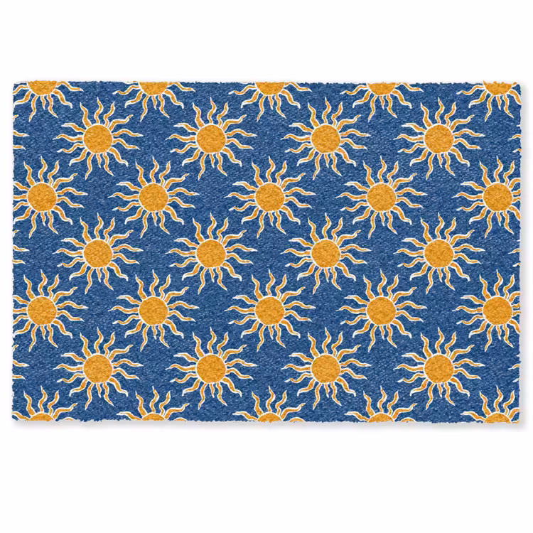 Zon - Patroon - Blauw Deurmat klein 898 -zkaufland3d