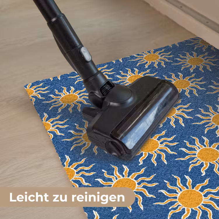 Zon - Patroon - Blauw Deurmat klein 898 -reinigen_DE