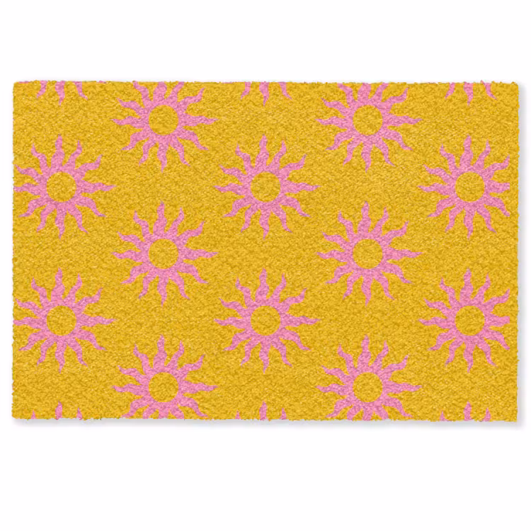Zonnen - Roze - Geel - Zomer Deurmat klein -zkaufland3d