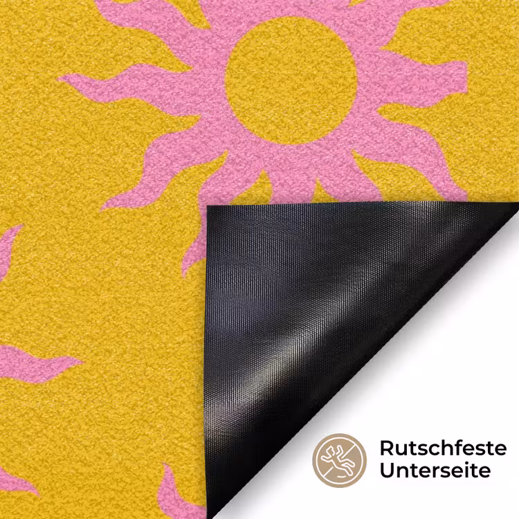 Zonnen - Roze - Geel - Zomer Deurmat klein -antislip_DE