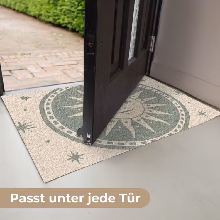 Zon - Sterren - Astrologie - Vintage - Groen Deurmat klein -USP_DE