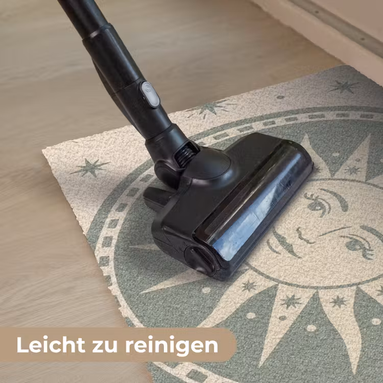 Zon - Sterren - Astrologie - Vintage - Groen Deurmat klein -reinigen_DE