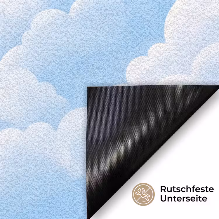 Zon - Vogels - Lucht - Natuur - Geel Deurmat klein -antislip_DE