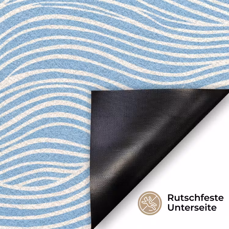 Zon - Golven - Oceaan - Abstract - Rood Deurmat klein -antislip_DE