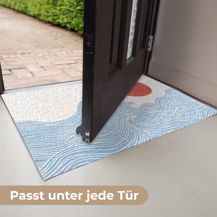 Zon - Golven - Oceaan - Abstract - Rood Deurmat klein -USP_DE