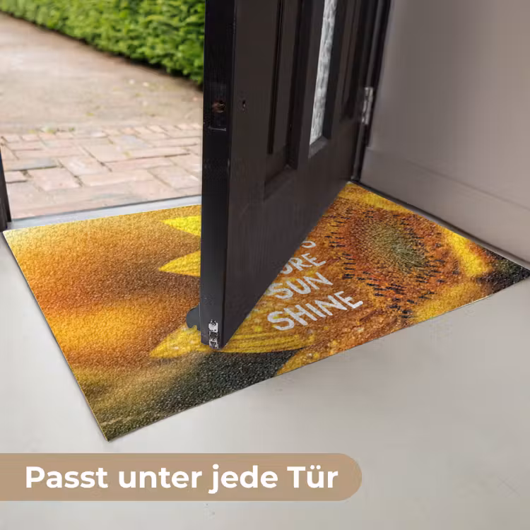 Zonnebloem - Close up - Geel - Quote Deurmat klein -USP_DE
