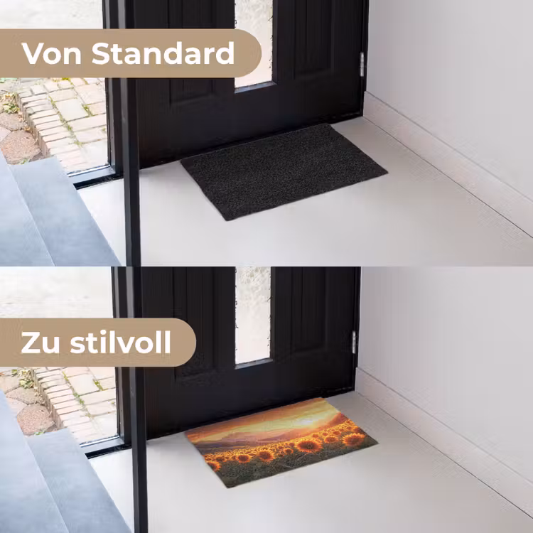 Zonnebloemen - Zonsondergang - Landschap Deurmat klein -voor-na_DE