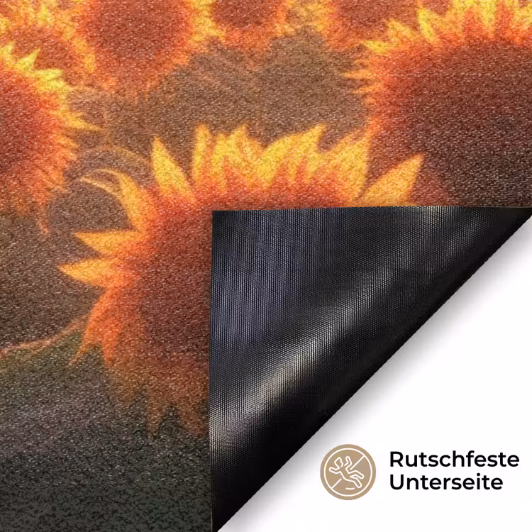 Zonnebloemen - Zonsondergang - Landschap Deurmat klein -antislip_DE
