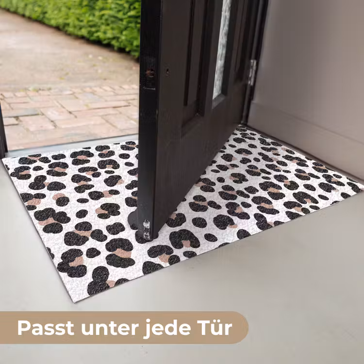 Vlekken - Zwart - Onregelmatig - Luipaard Deurmat klein 898 -USP_DE