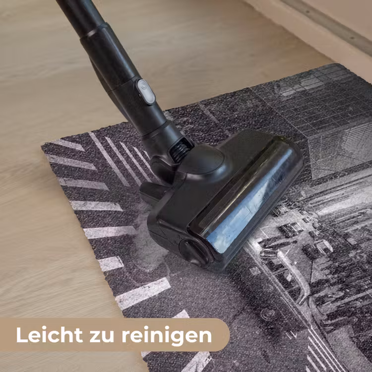 Fußmatte - Stadt – Straße – Gebäude – Verkehr – Schwarz-Weiß - Stad - Straat - Gebouwen - Verkeer - Zwart-wit Deurmat klein