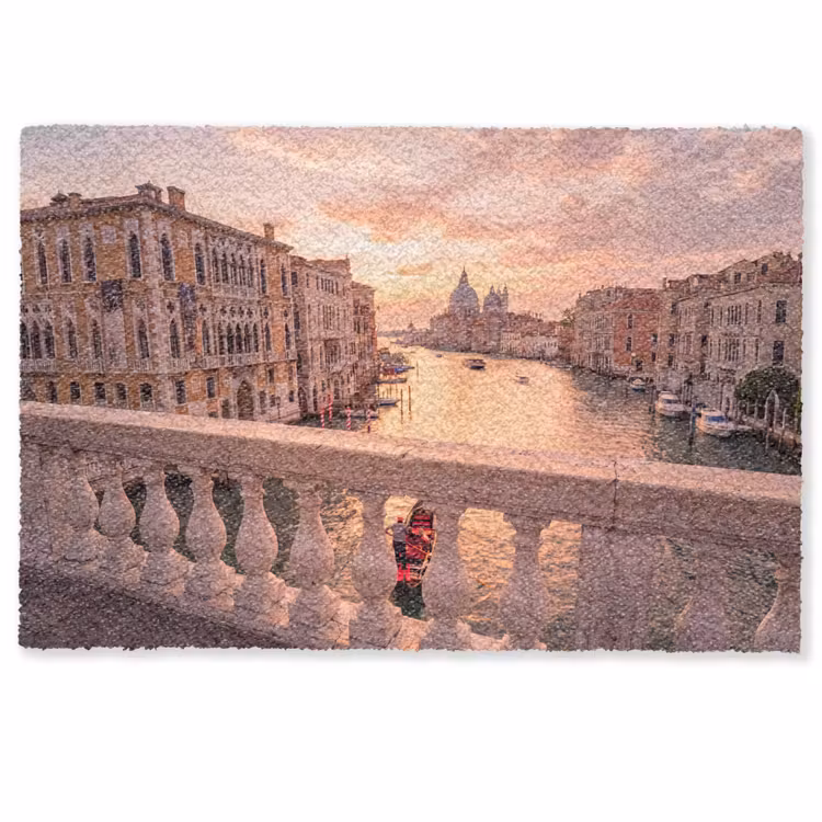 Fußmatte - Stadt – Venedig – Kanal – Sonnenaufgang – Architektur – Gold - Stad - Venetië - Kanaal - Zonsopgang - Architectuur - Goud Deurmat klein