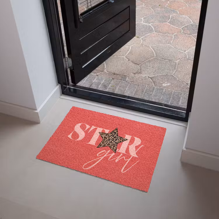 Star girl - Rood - Panter - Ster Deurmat klein -sfeer5