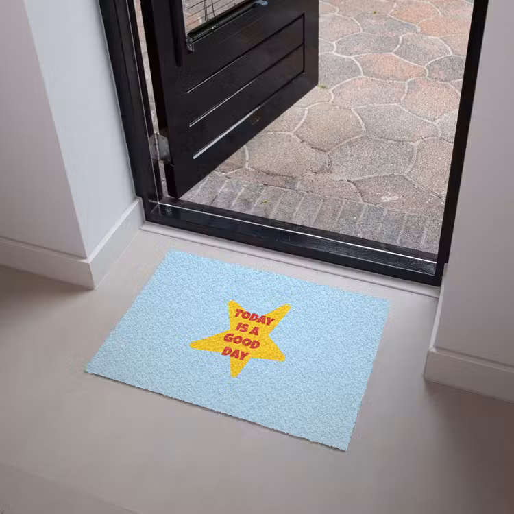 Ster - Today is a good day - Blauw Deurmat klein -sfeer5