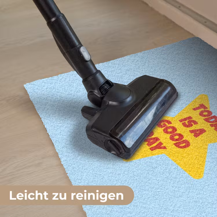 Ster - Today is a good day - Blauw Deurmat klein -reinigen_DE