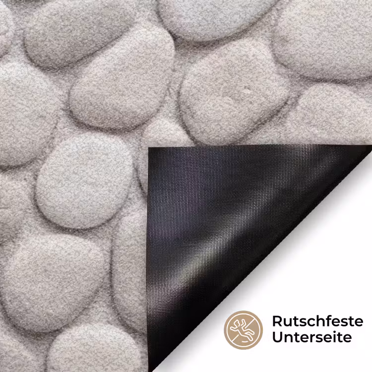 Steen - Kiezel - Natuur - Minimalistisch - Beige Deurmat klein -antislip_DE