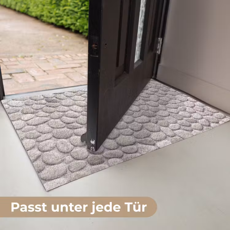 Steen - Kiezel - Natuur - Minimalistisch - Beige Deurmat klein -USP_DE