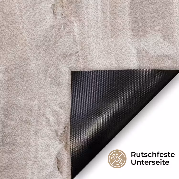 Steen - Textuur - Abstract - Beige - Wit Deurmat klein -antislip_DE