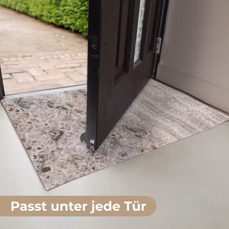 Steen - Textuur - Abstract - Beige - Wit Deurmat klein -USP_DE