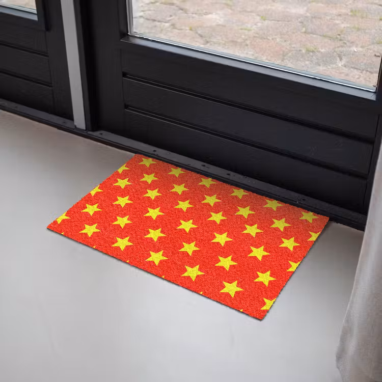 Ster - Patroon - Geel Deurmat klein 898 -sfeer2