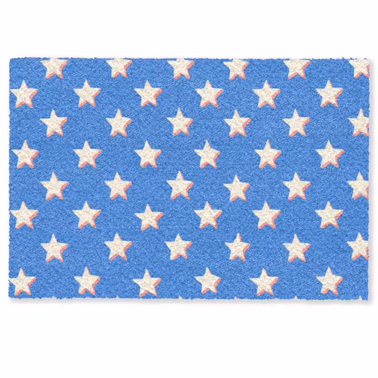 Sterren - Patroon - Blauw Deurmat klein 898 -zkaufland3d
