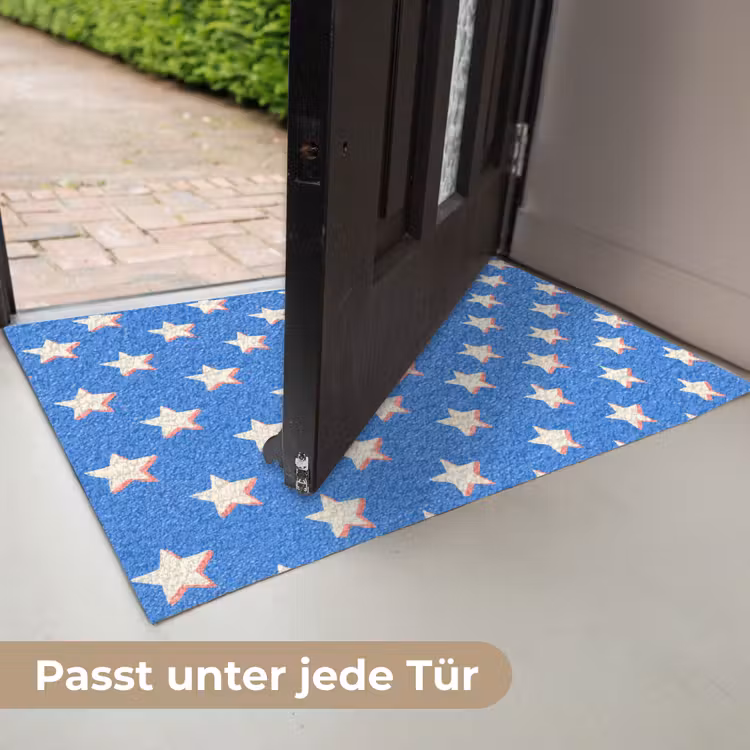 Sterren - Patroon - Blauw Deurmat klein 898 -USP_DE