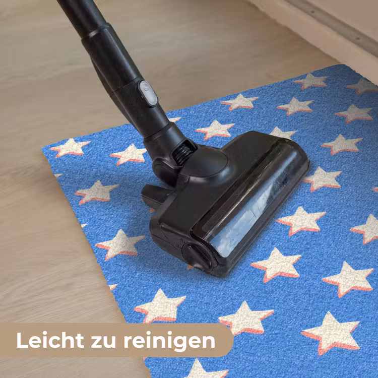 Sterren - Patroon - Blauw Deurmat klein 898 -reinigen_DE