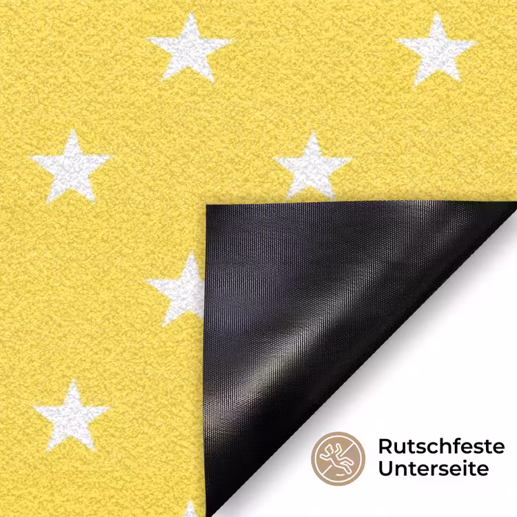 Sterren - Patroon - Minimalistisch - Geel Deurmat klein 898 -antislip_DE
