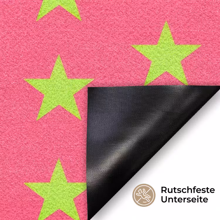 Sterren - Patroon - Roze Deurmat klein 898 -antislip_DE